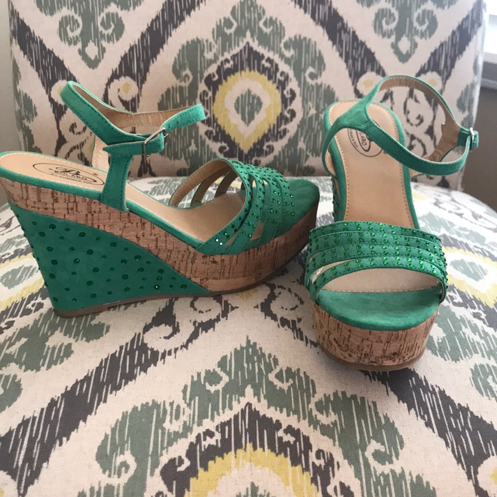 Green Wedge Shoes